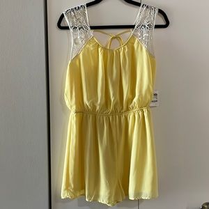 NWT! Charlotte Russe yellow romper